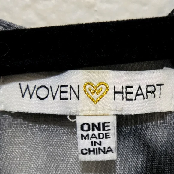 WOVEN HEART Black White Tie-Dye Kimono Beach Cover Up Raw Hem One Size - Picture 10 of 14